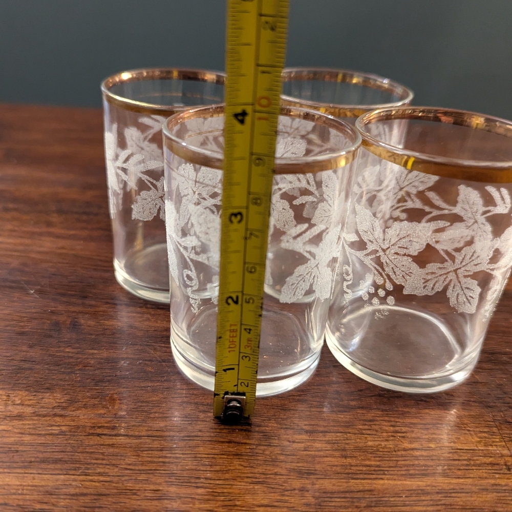 Bartlett Collins Elegant Gold Rimmed Glasses Set Vintage - Picture 7 of 8